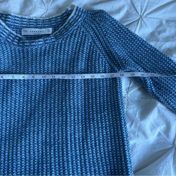 Zara Knit Womens Nautical Small Blue Patterned Women's Sweater - Picture 3 of 6